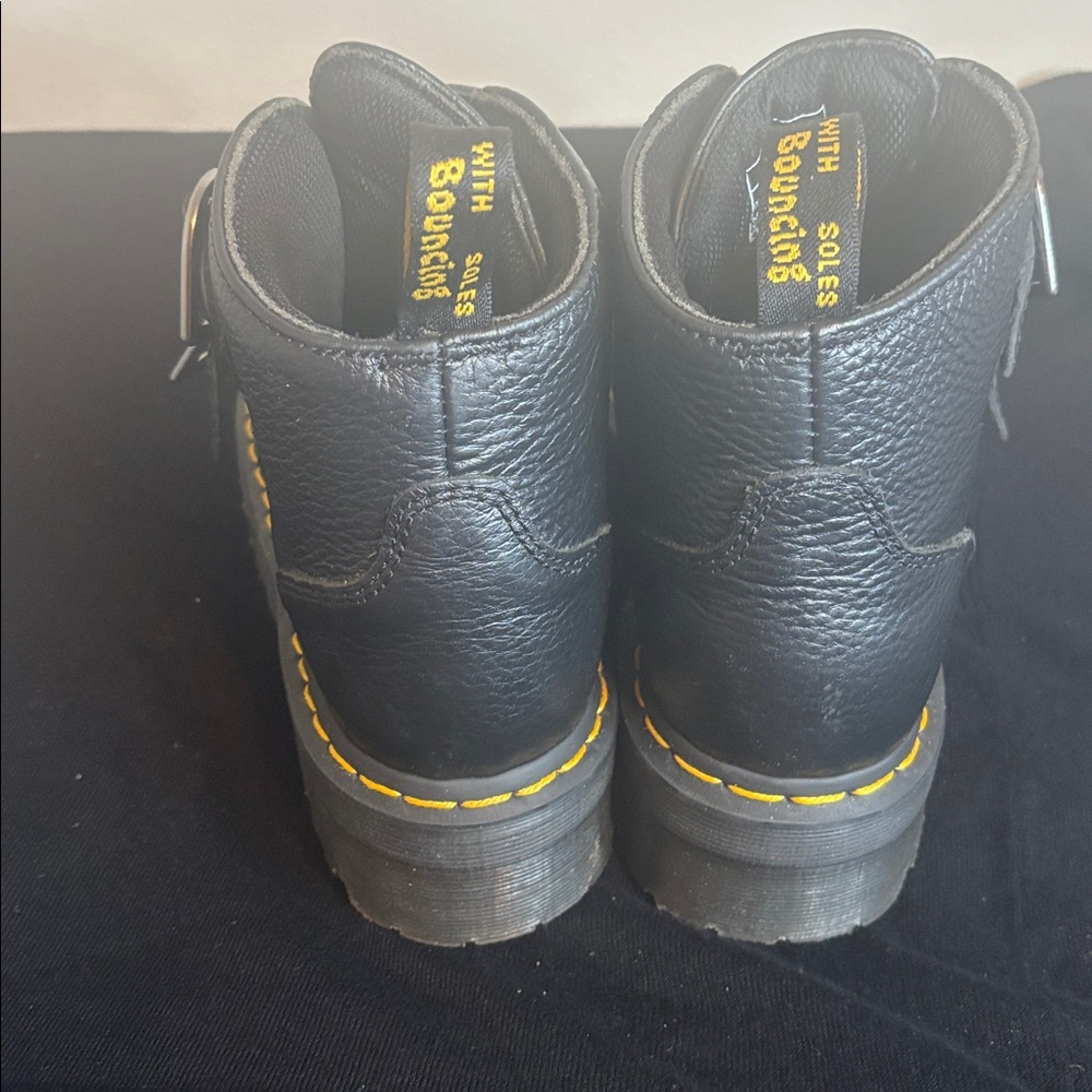 Dr. Martin black Leather Buckle Boots - Picture 3 of 4